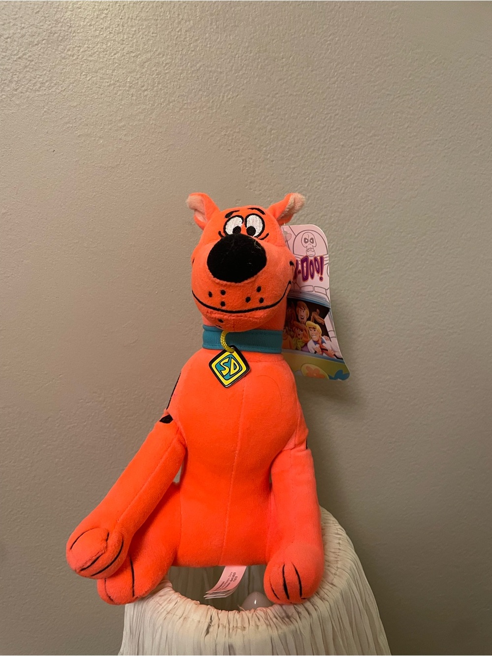 Plush Dog Toy - Orange Scooby with Collar